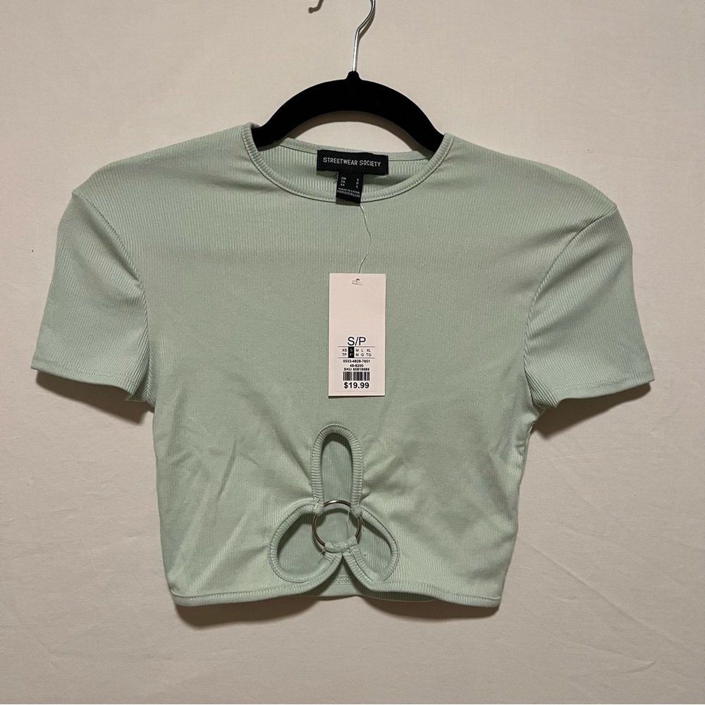 Flower Cut Out Crop Top